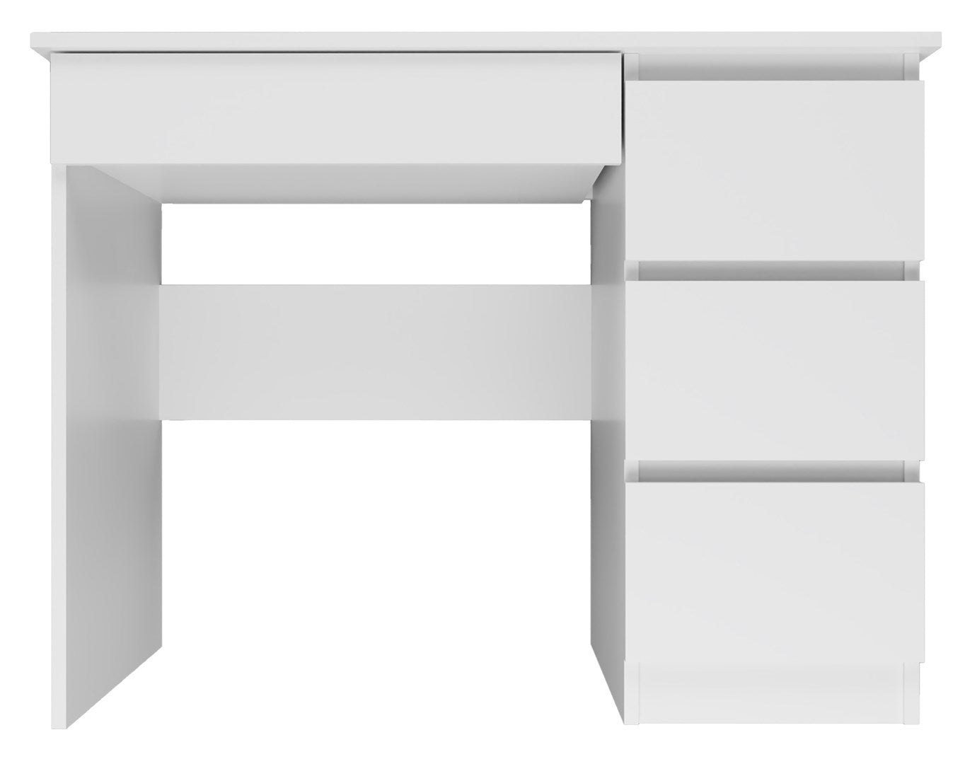 MIJAS Right-Hand Desk White with 4 Drawers