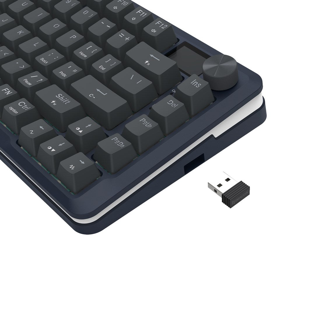 REDRAGON K708-RGB-PRO FLEKACT keyboard USB + RF Wireless + Bluetooth Black