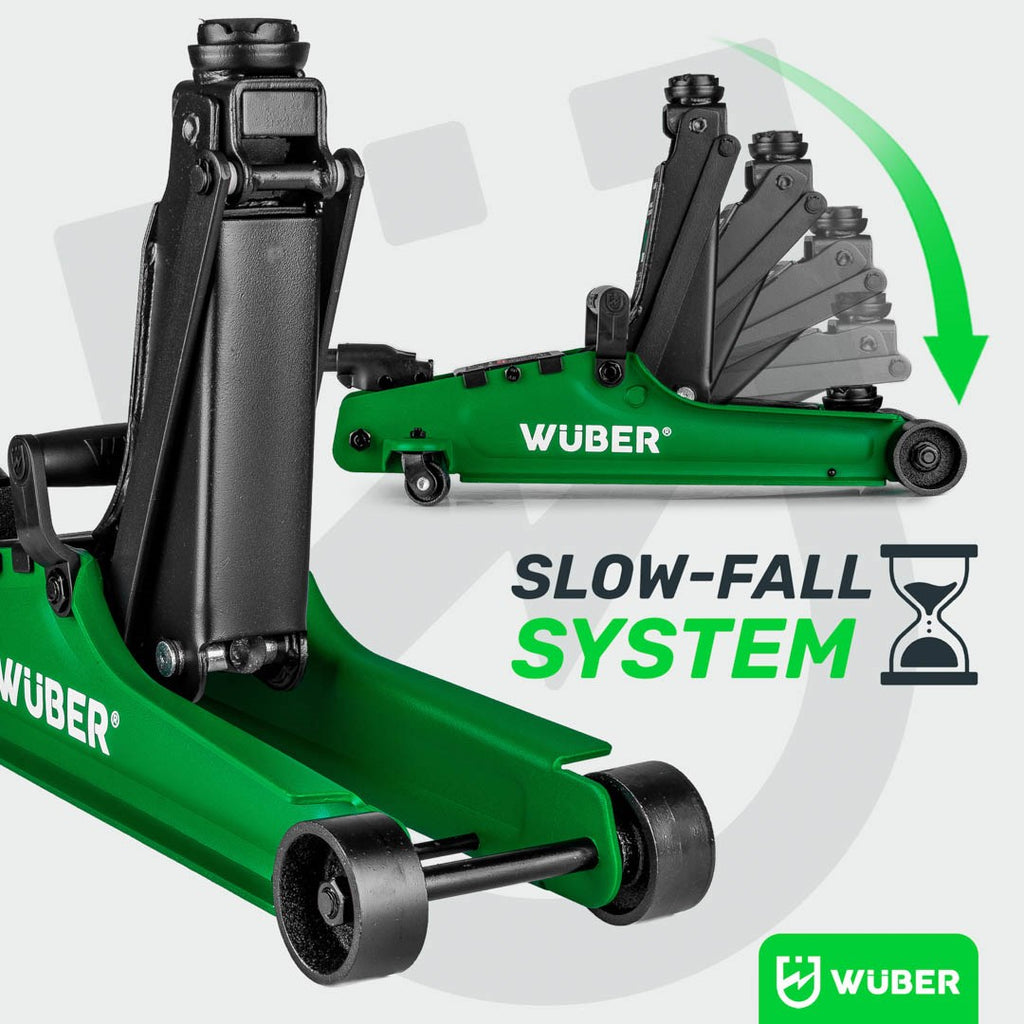 WUBER Low-Profile Car Jack 80–375 mm 2.5 t W22002 Hydraulic Jack 13 kg