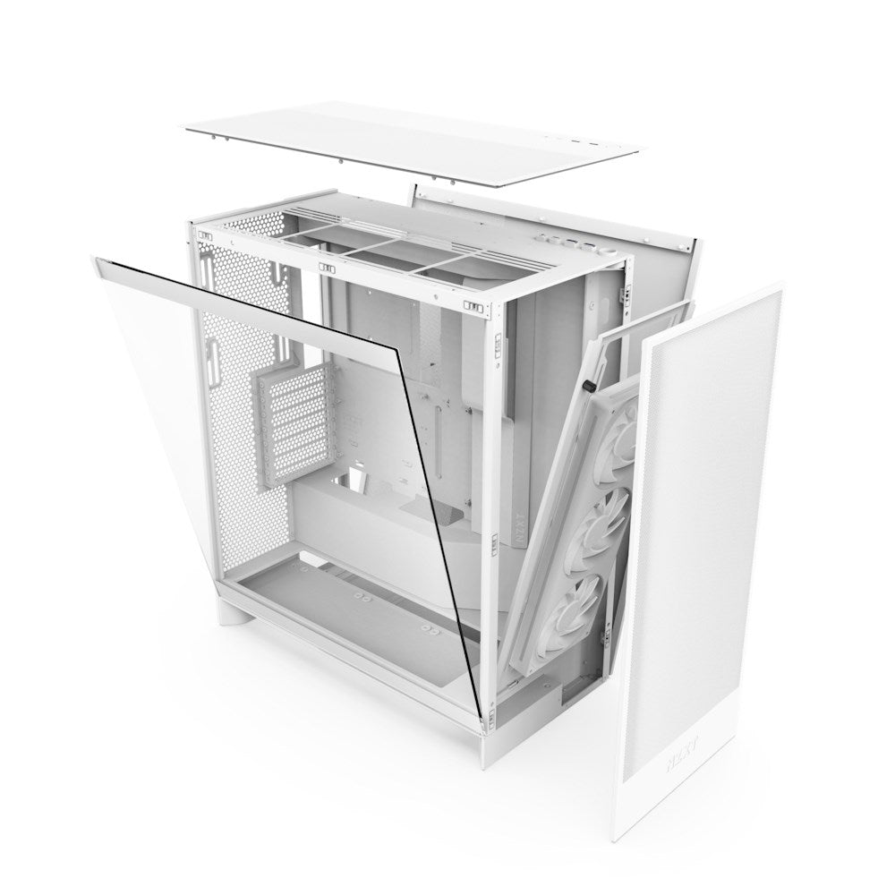 NZXT H7 Flow Mid Tower ATX Case Matte White USB/Audio (CM-H72FW-R1)