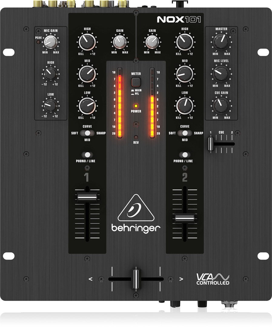 Premium 2-Channel DJ Mixer with VCA Control and Ultraglide Crossfader 2-Kanal NOX101