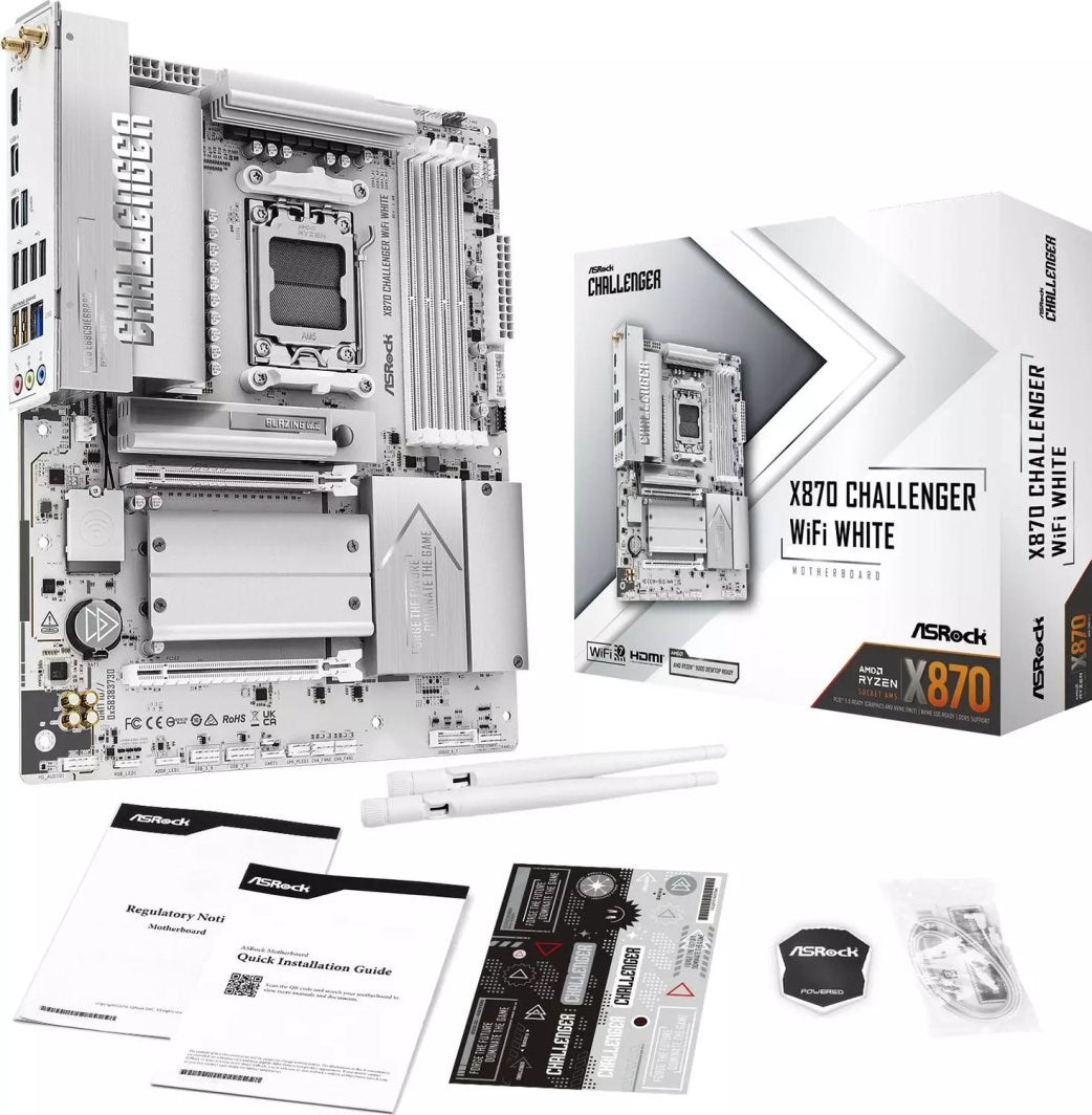 Asrock X870 CHALLENGER WIFI WHITE motherboard