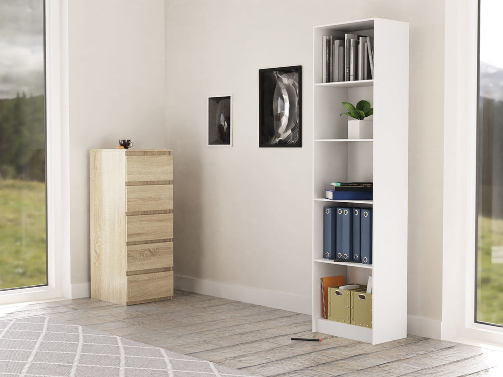 Topeshop R50 BIEL Office Bookcase 50x181.5 cm White