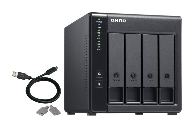 QNAP TR-004 Hard Drive Array - 0 TB - 4 Bays - USB 3.2 Gen 1 SATA-300