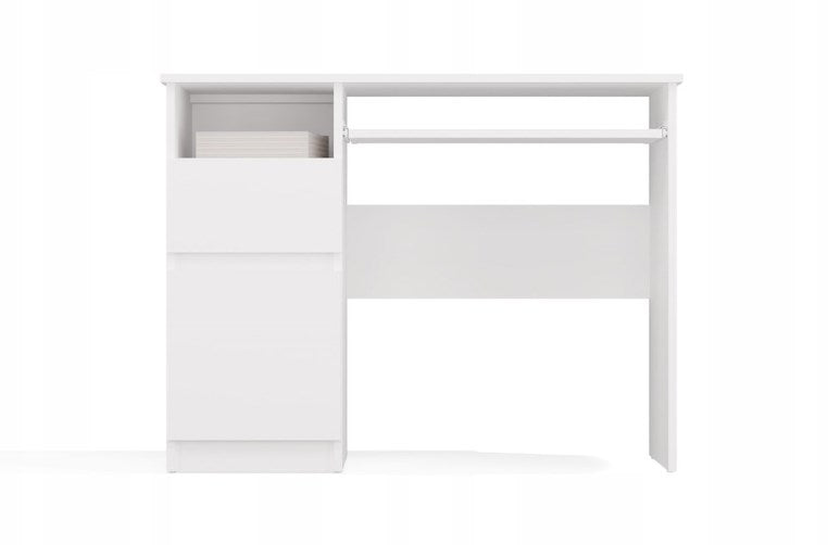 Topeshop PORTO Left Desk White with Drawer and Shelf