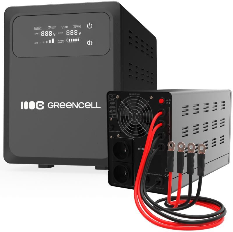 UPS Greencell PowerCore 1500VA 1000W AVR 12VDC LCD