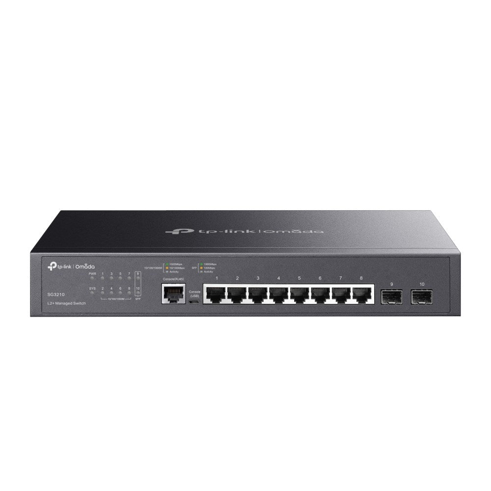 TP-Link Omada 8-Port Gigabit L2+ Managed Switch with 2 SFP Slots Model 16248