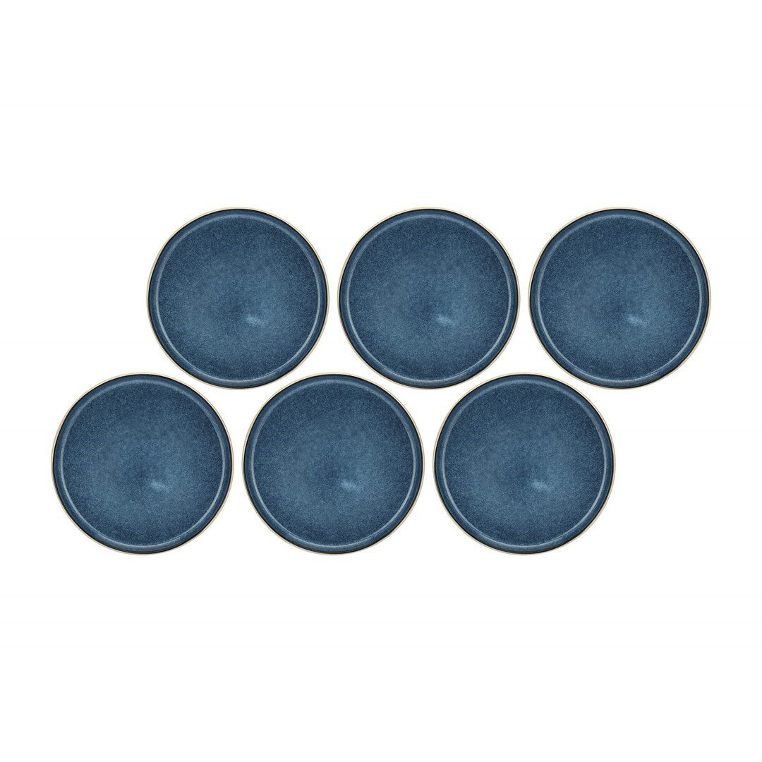 ROSE&TULIPANI ARPEGGIO Set of 6 Salad Plates 21 cm Blue