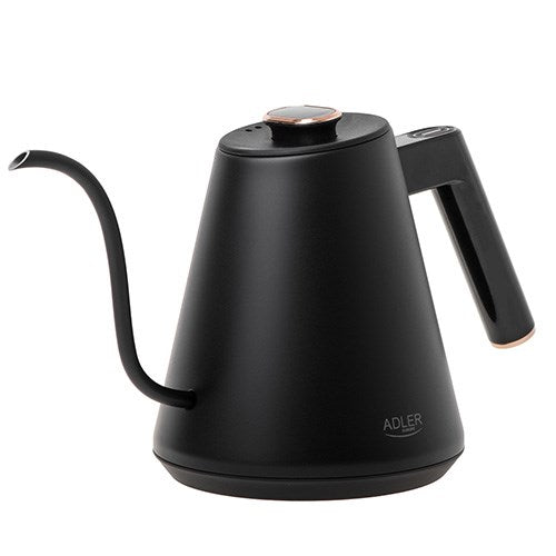 Adler Electric Kettle 1.0L Black/Gold Gooseneck