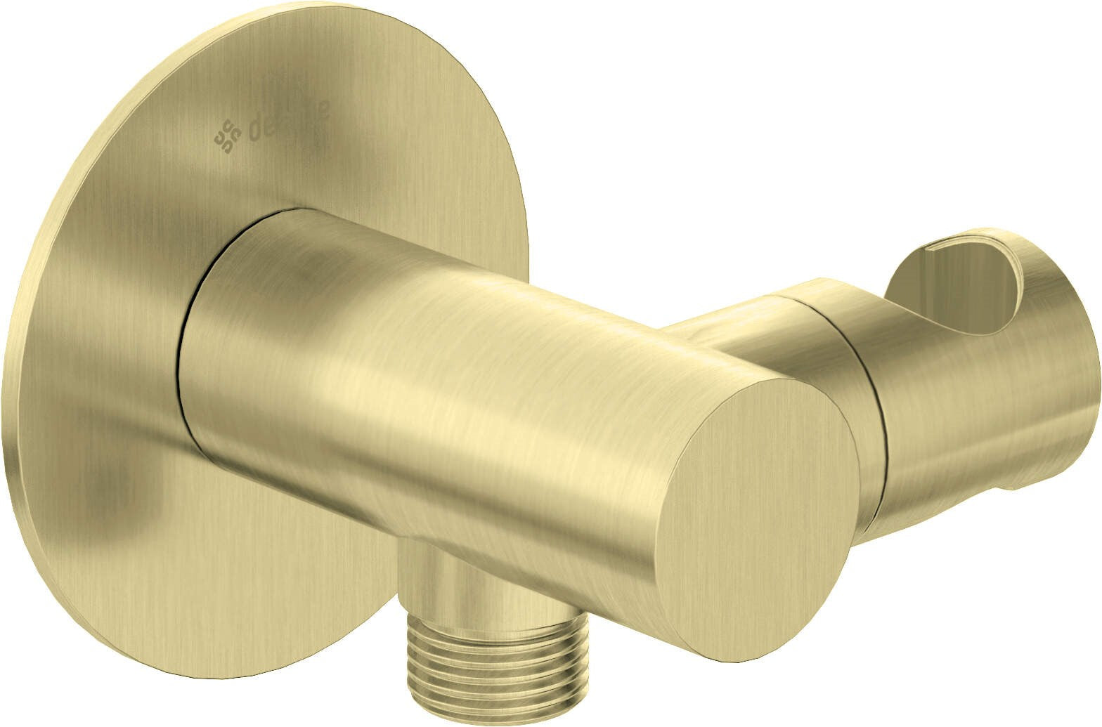 Deante Round Angled Connector with Handset Holder