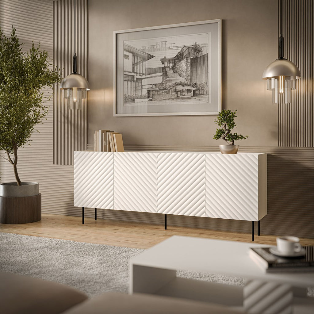 Cama LUCCA 4D Chest of Drawers 200x40x80 White