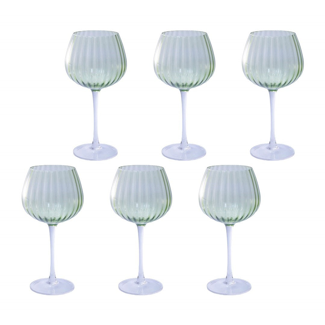 ROSE&TULIPANI PRISMIA Set of 6 Glasses 460 ml Green
