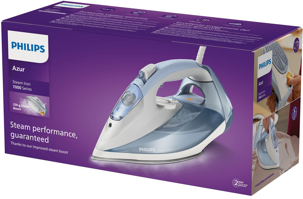Philips 7000 Series DST7011/20 Steam Iron 2600 W Blue Grey
