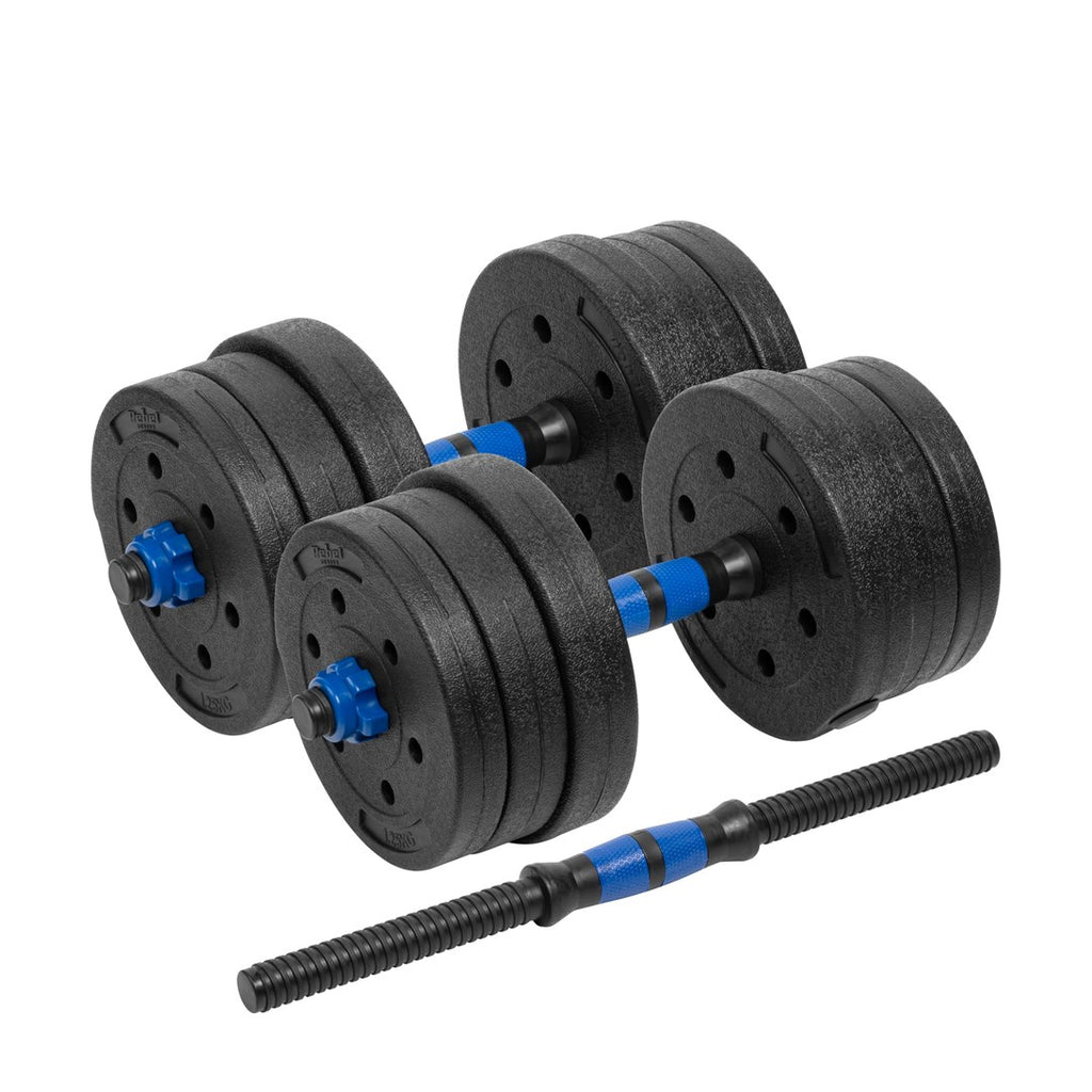 REBEL ACTIVE Adjustable Dumbbells 2x10 kg with Connector