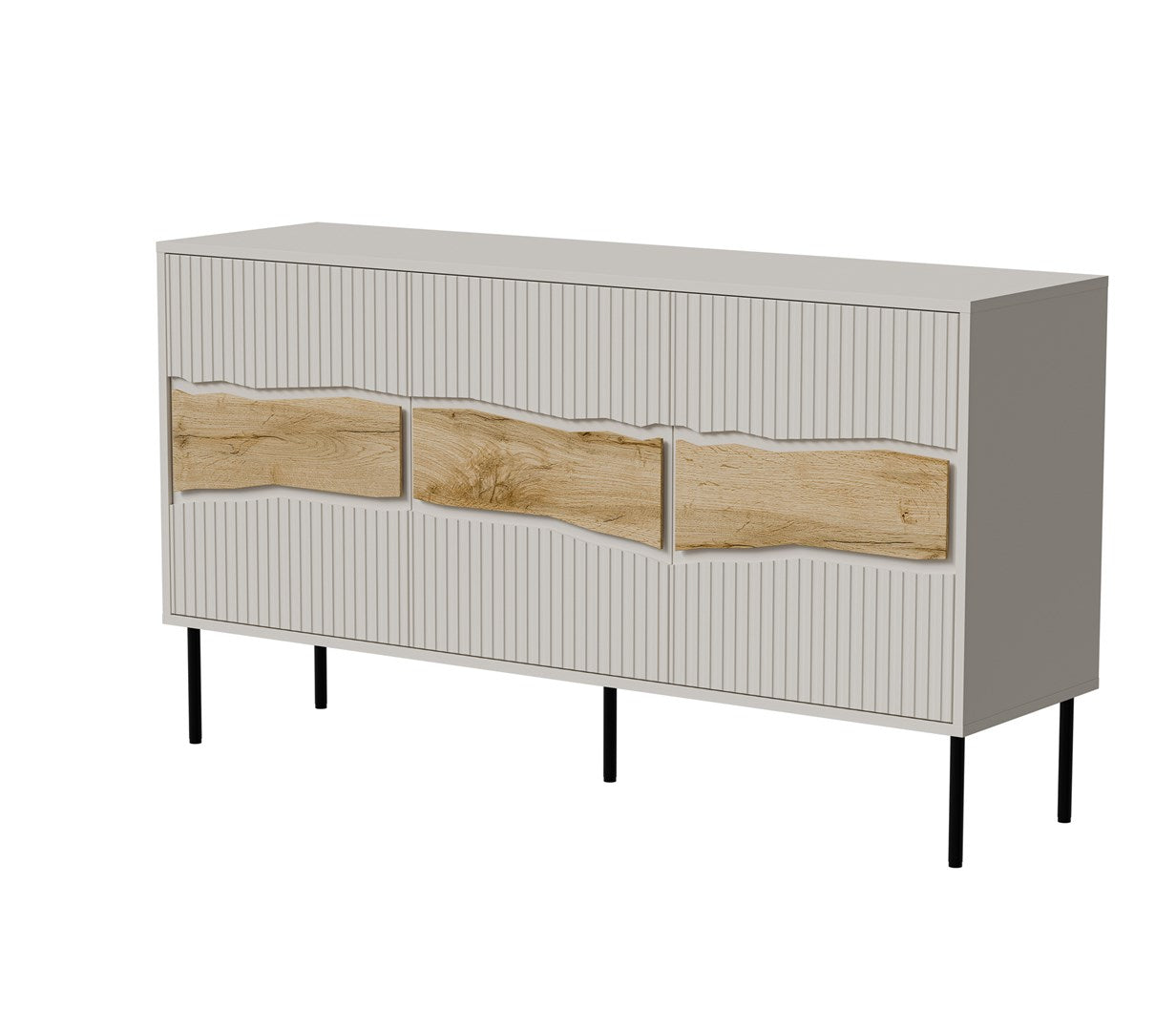 Cama INSERTO 3D Chest of Drawers - 143.5x40x80 cm - Cashmere + LED