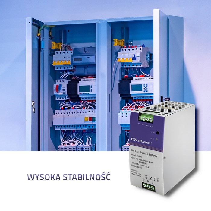 Qoltec Industrial Din Rail Power Supply 240W 48V 5A