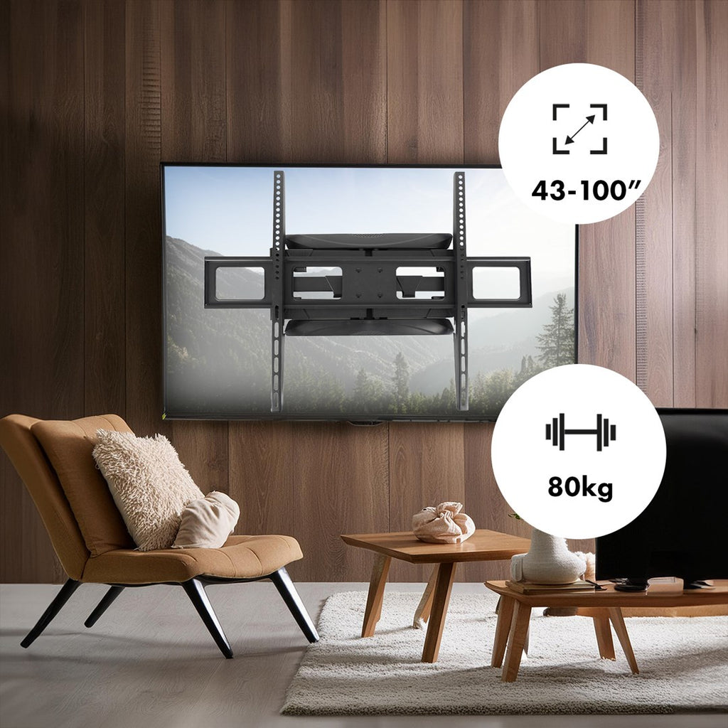 Maclean MC-423 Full Motion Wall TV Bracket 43"-100" 80 kg VESA 800x600