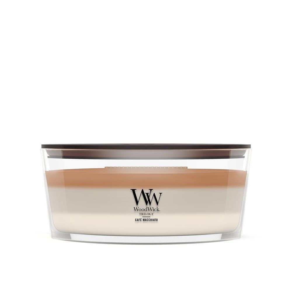WoodWick Café Macchiato Wax Candle Ellipse Coffee White, Brown 1 pc | Model: 2674586E