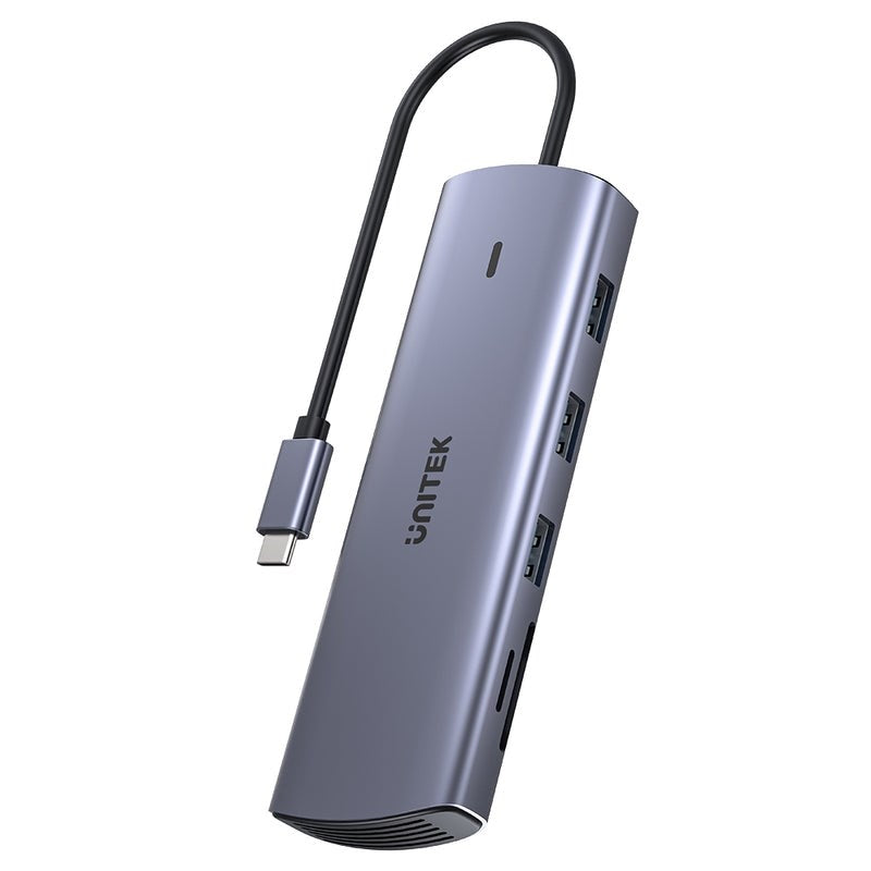 UNITEK D1113A 9-in-1 USB-C Hub HDMI VGA SD RJ45 100W Connectivity 135 g