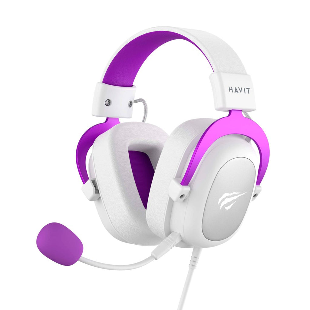 Havit H2002d - Gaming Headphones White and Purple