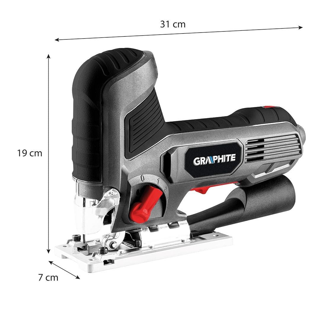 GRAPHITE Power Jigsaw 58G078 - 2293 g, 312 mm Length, 76 mm Width, 186 mm Height