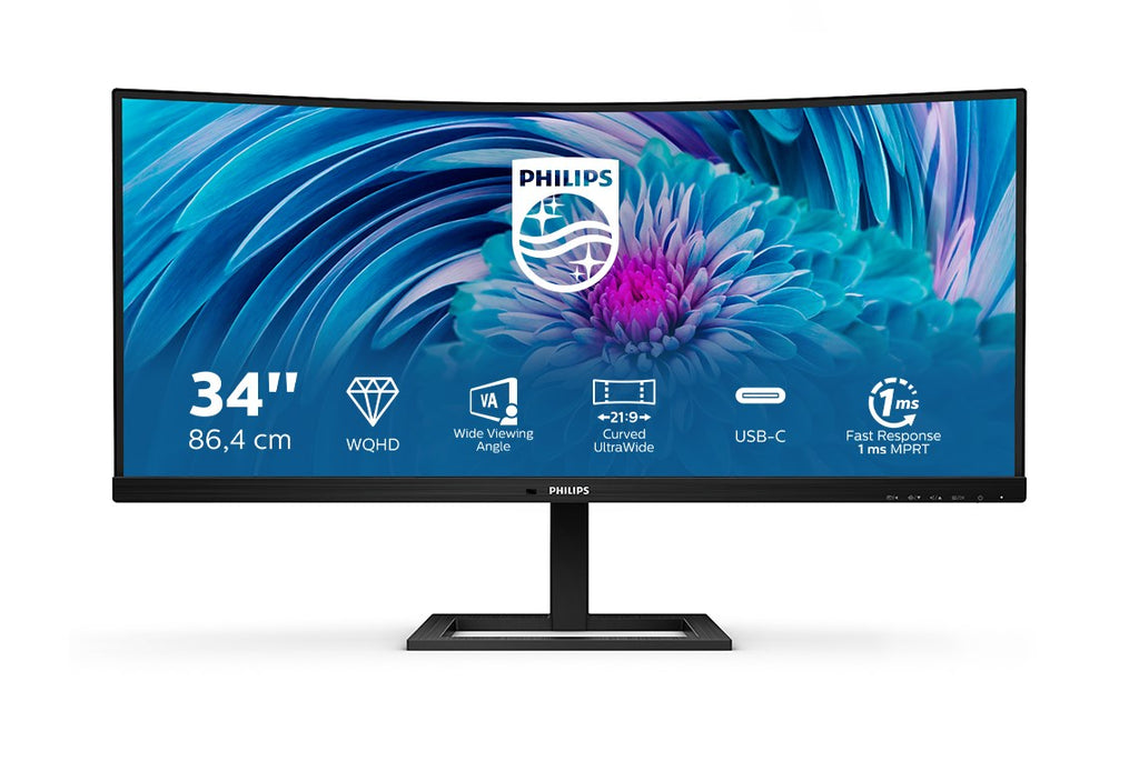 Warranty  month(s) | 346E2CUAE | 34    | VA | WQHD | 21:9 | 4 ms | 300 cd/m2 | Black | HDMI ports quantity 1 | 100 Hz