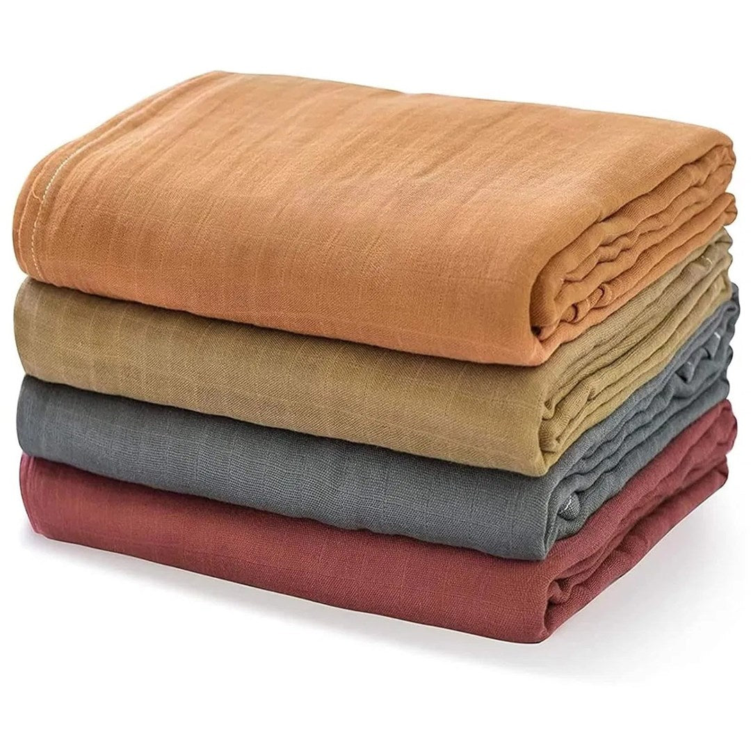 Momcozy SJ007 4-Pack Soft Changing Blankets, 120 x 120 cm | SJ007-MU00NB-A