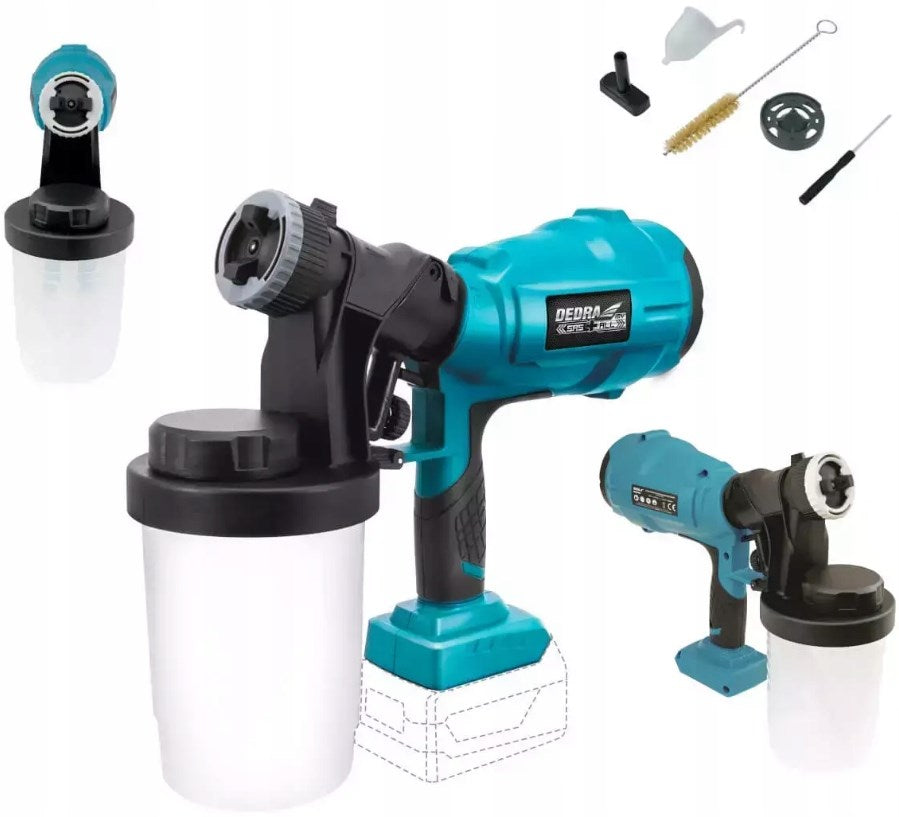 DEDRA Cordless Paint Sprayer 18V 0.9 L DED7057