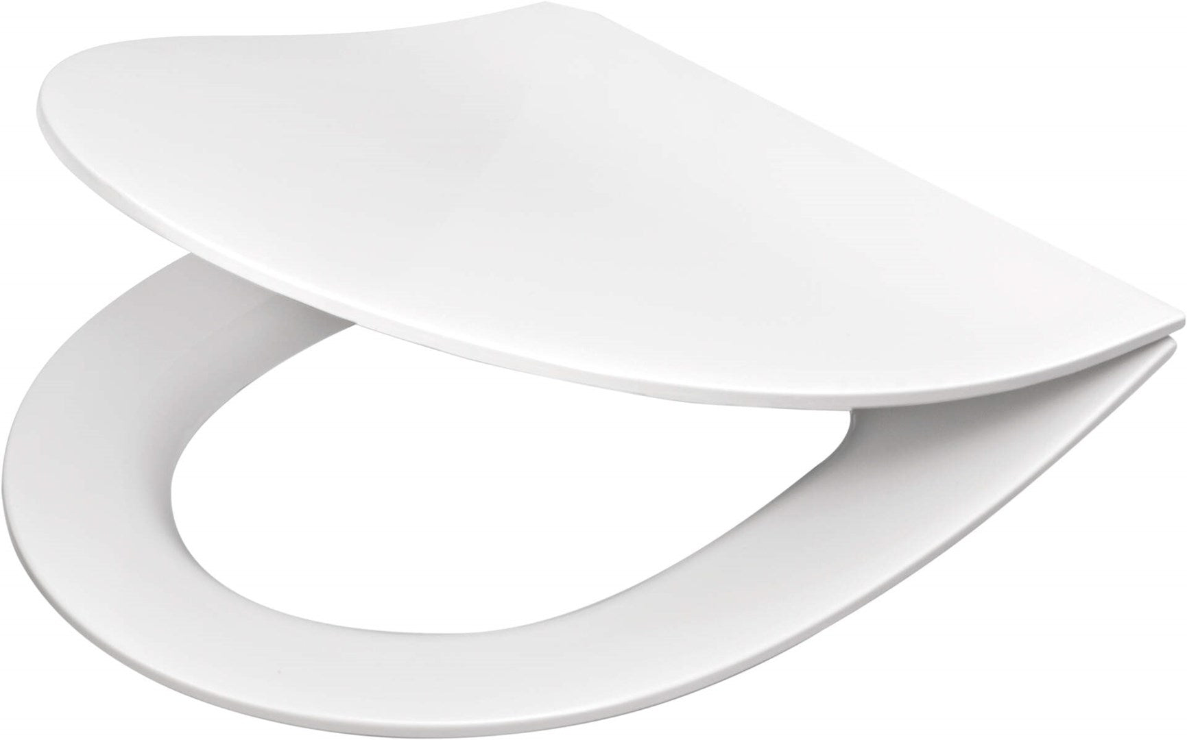Slim soft-close toilet seat