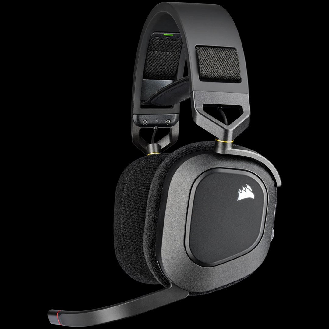 CORSAIR Gaming HS80 RGB Wireless Headset - Over-ear - 2.4 GHz - USB