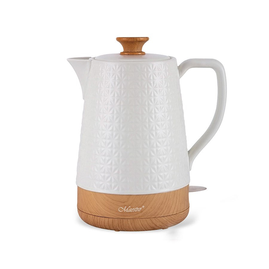 Maestro MR-076 Electric Kettle 1.8 L 1800 W White Wood