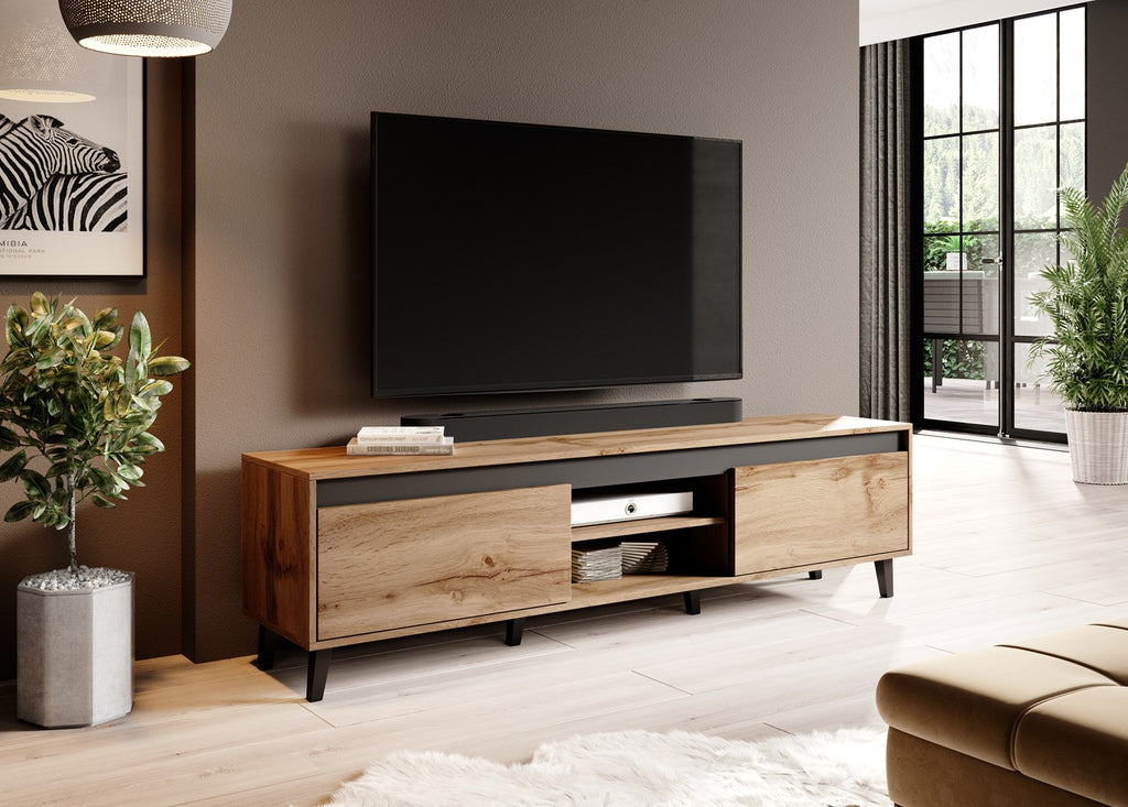 TV Stand NORD II 170 cm Wotan/Anthracite