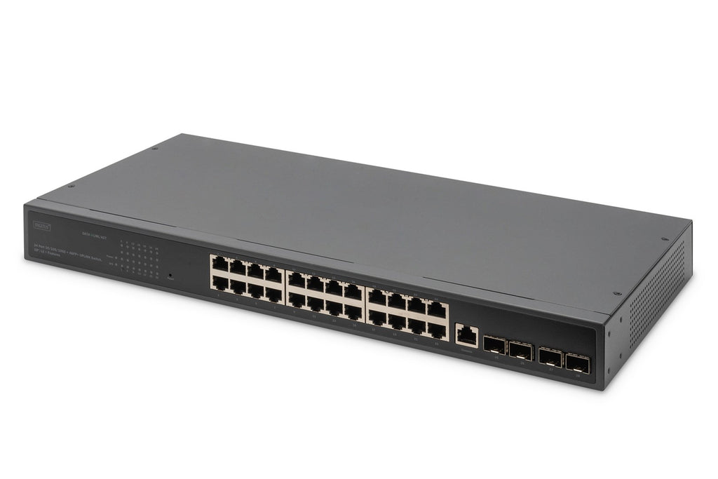 Digitus 24 Port 10/100/1000 + 4SFP+ UPLINK Switch - 19" - L2+ Features (DN-80223)