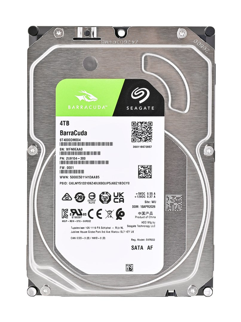 Seagate Barracuda ST4000DM004 4TB Internal HDD 5400 RPM SATA III