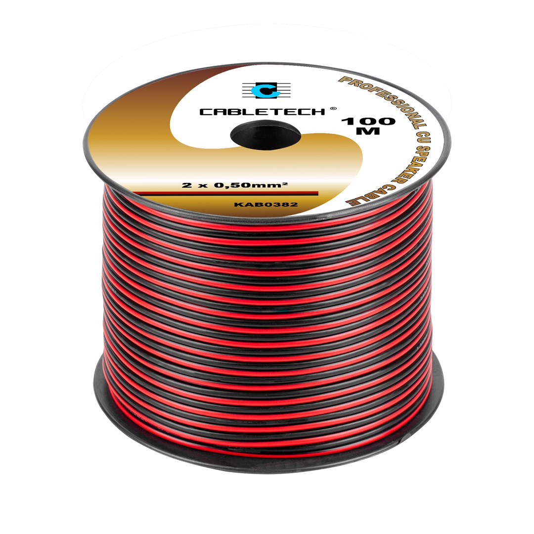 CABLETECH Speaker Cable 0.5 mm Black-Red KAB0382