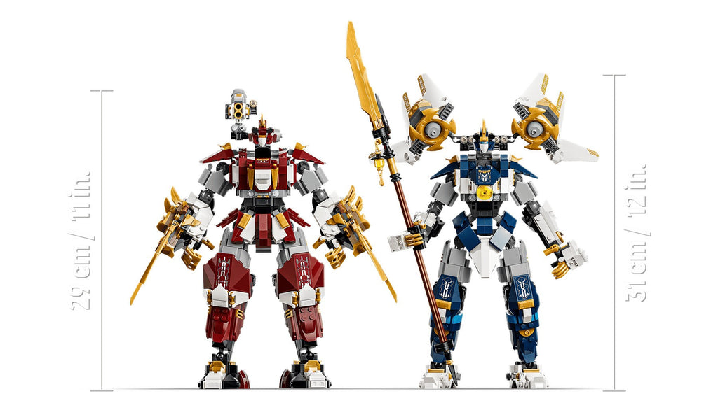 LEGO NINJAGO Building Blocks 71870 The Twin Titan Mechs - 1707 Pieces - 3 Minifigures - Ages 12+