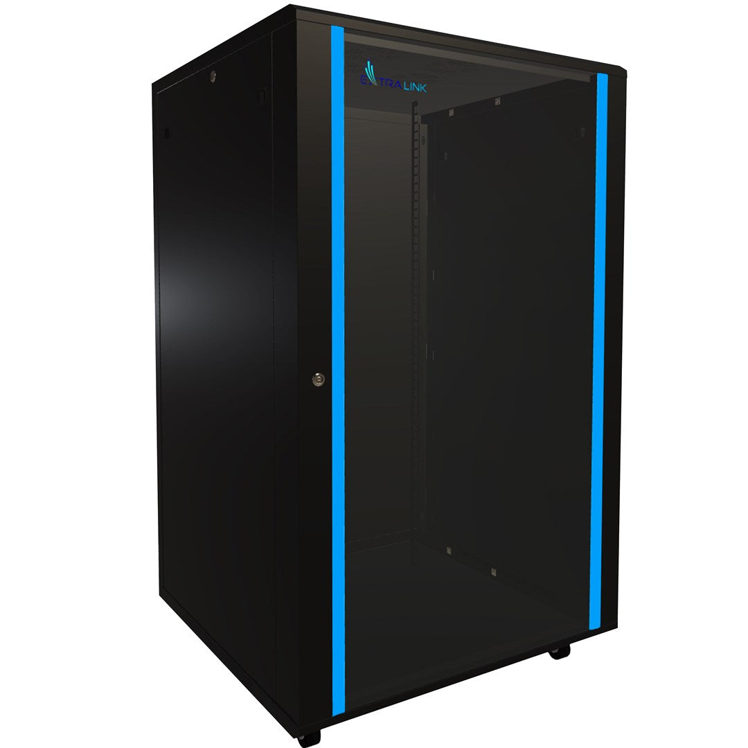 Extralink Rackmount Cabinet 27U 800x800 Black Standing