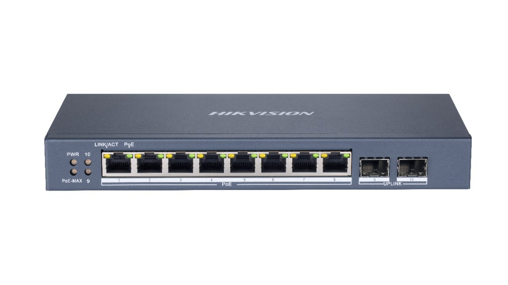 Hikvision DS-3E1510P-SI Network Links Managed L2 Gigabit Ethernet (10/100/1000) PoE Support Black