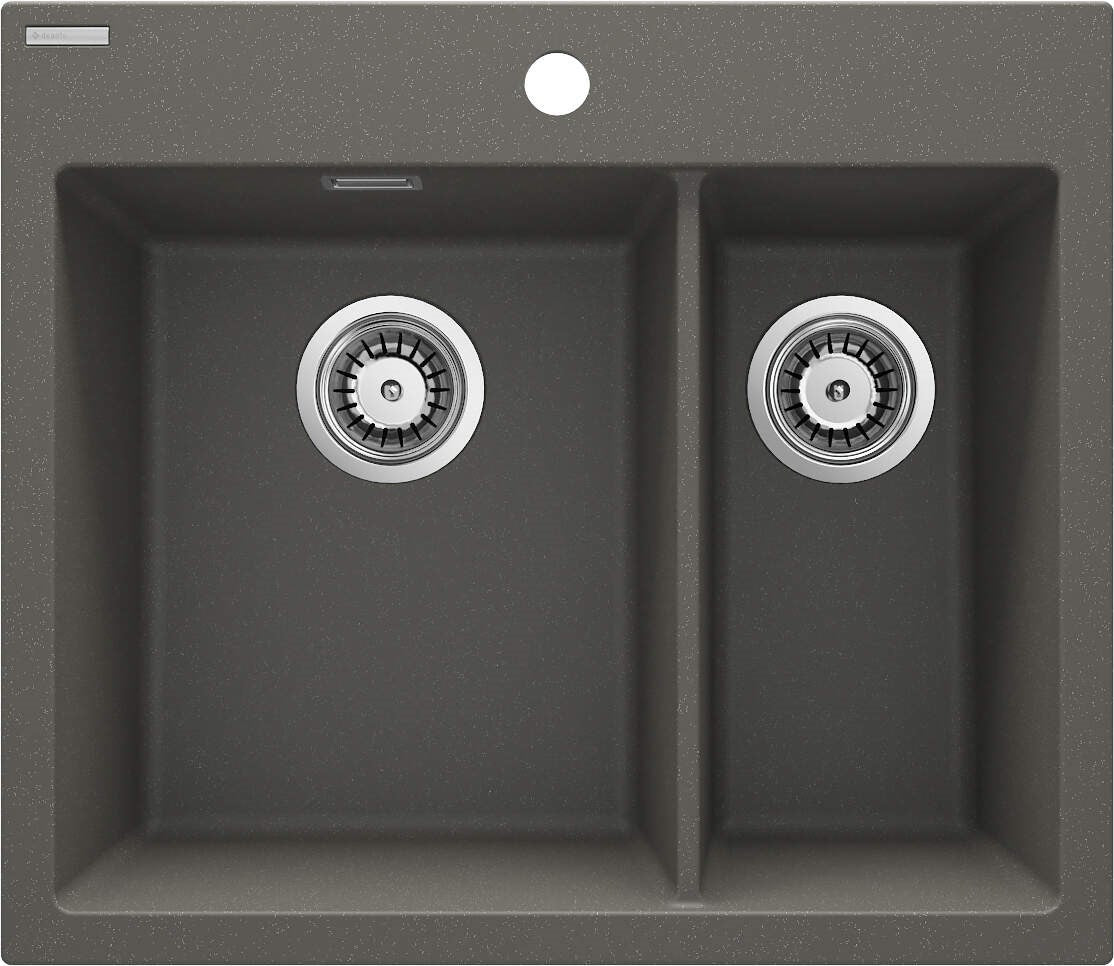 Deante Granite Sink 1.5-Bowl Anthracite Finish 60x52 cm