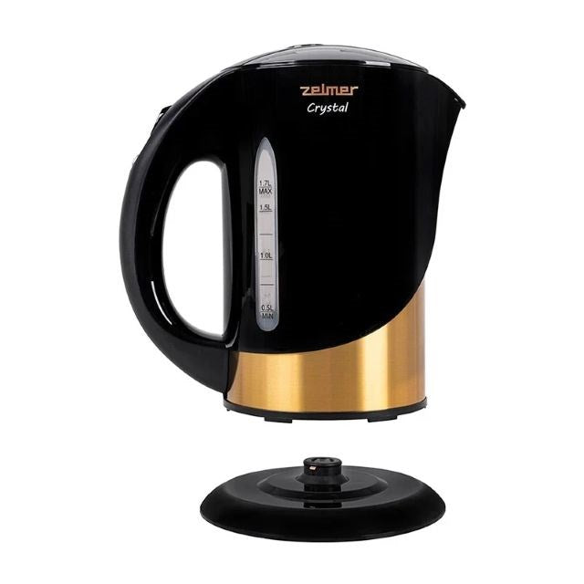 Zelmer ZCK7630 Crystal Gold 1.7-litre 2200W electric kettle  black and gold