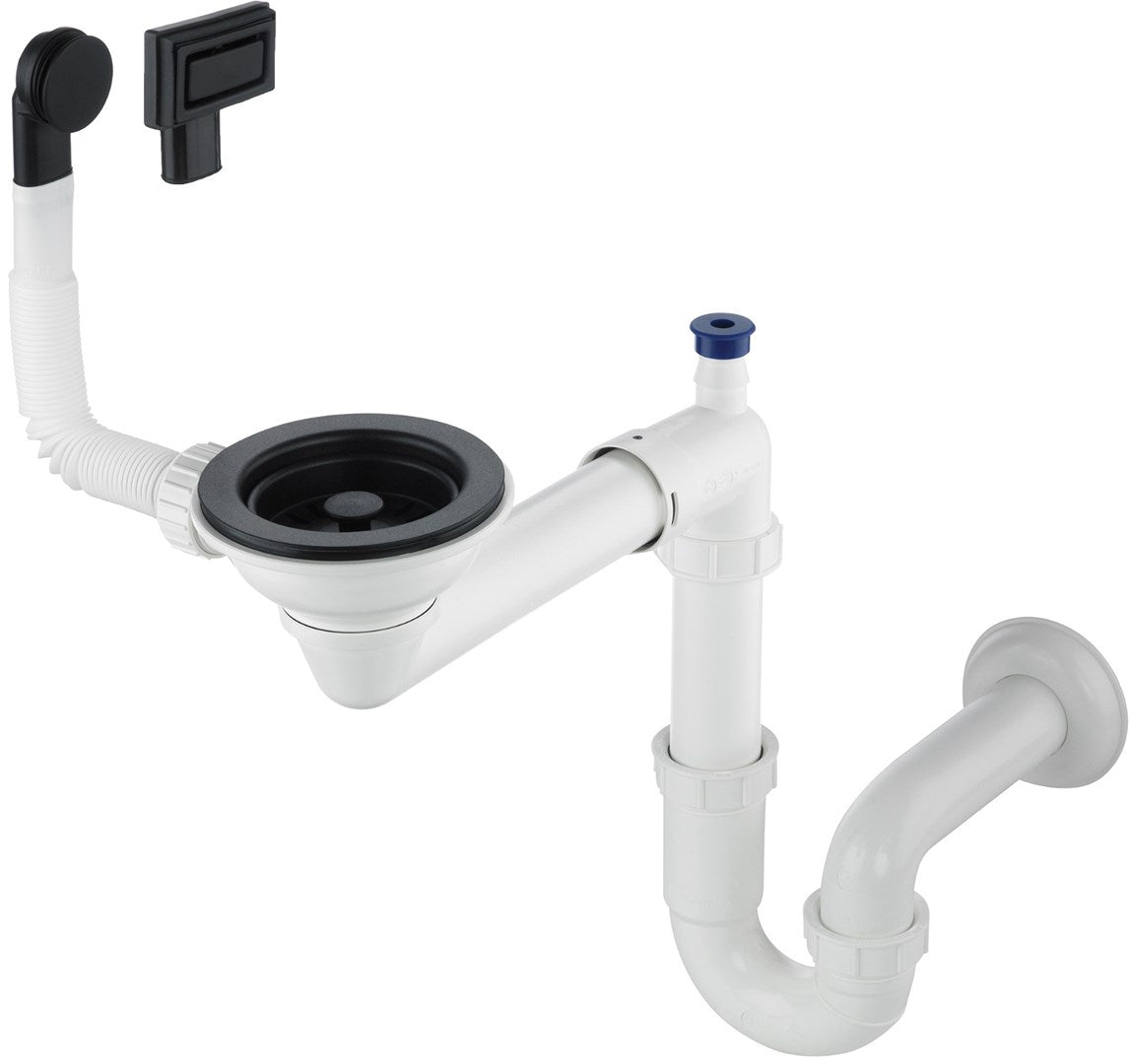 Siphon for 1-bowl granite sink - Space-Saver
