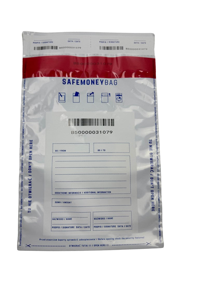 BESTPAK SAFEMONEYBAG Security Envelopes 190x260+35 mm B5 100 pcs. White