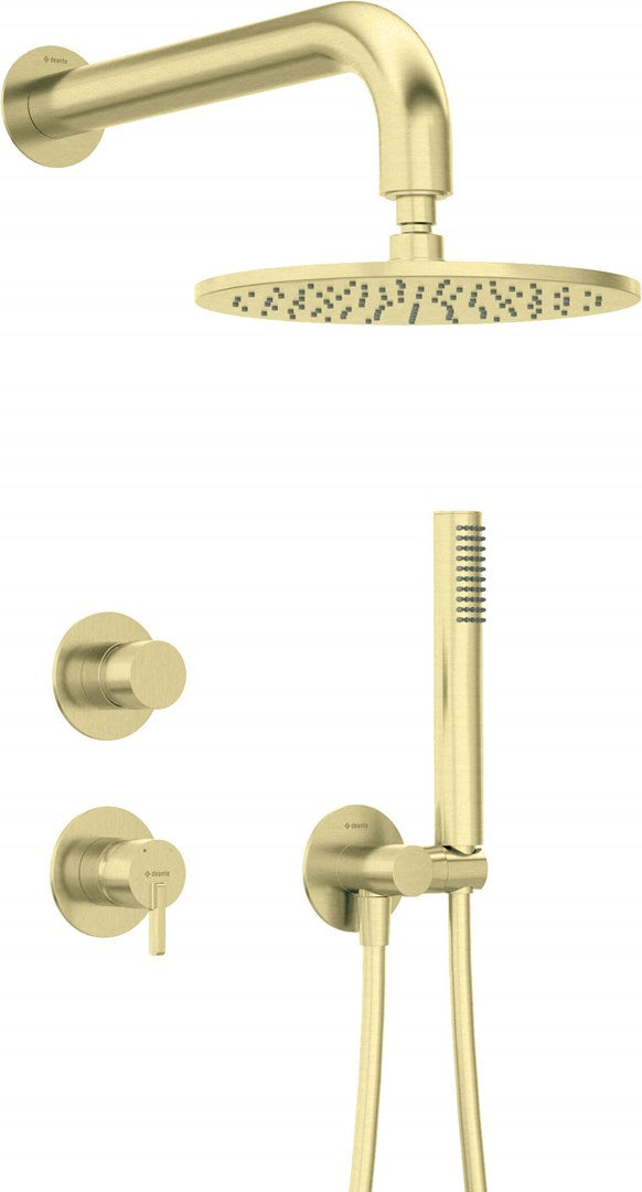 Deante Silia Concealed Shower Set Gold Rain Shower Hand Shower NQSR9YK