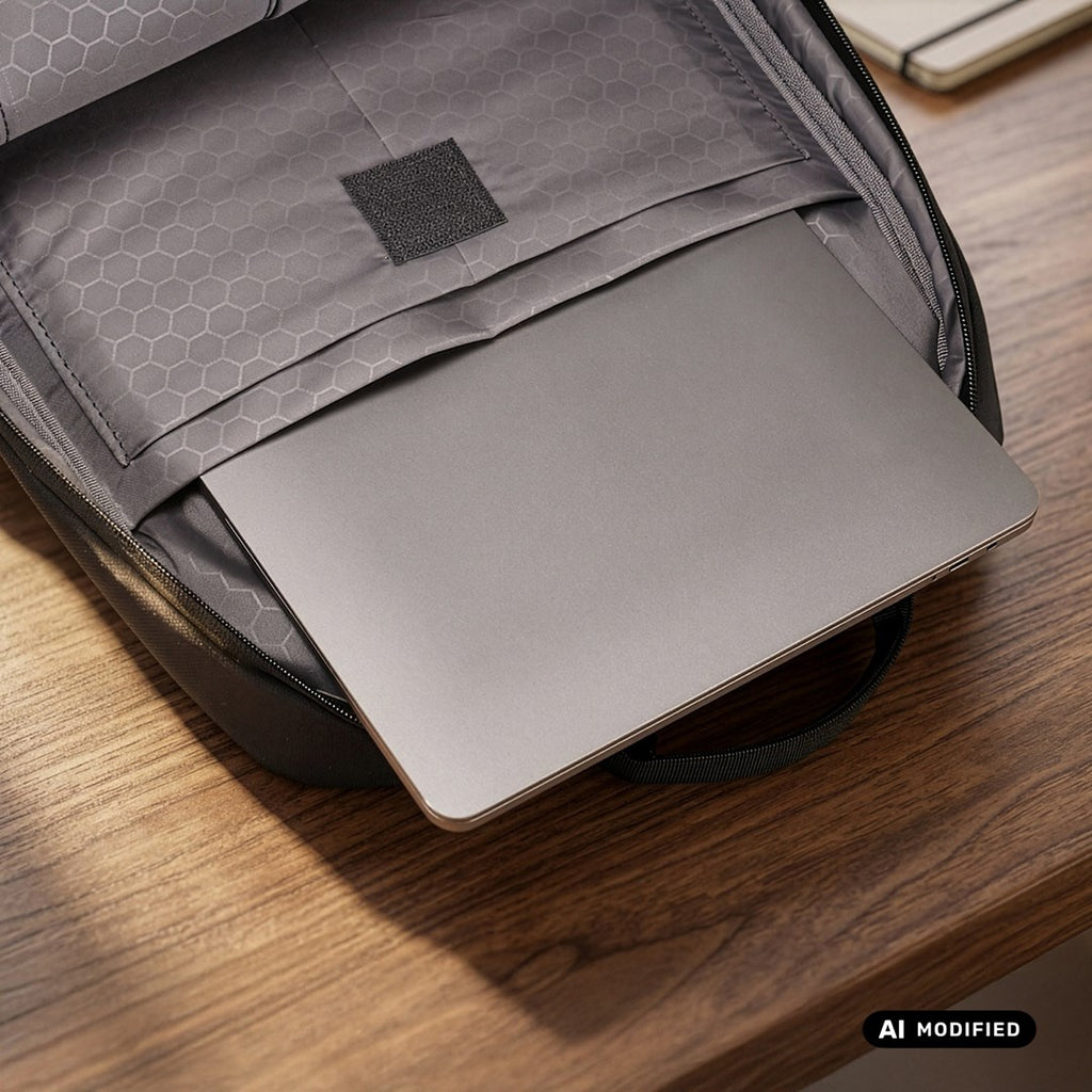 nano RS Laptop Backpack 15.6" Black Waterproof RS202 B