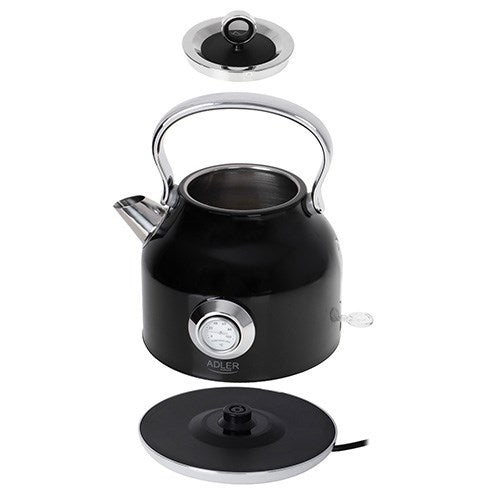 Adler Electric Kettle 1.7 L 2200W Black Metallic AD 1346b