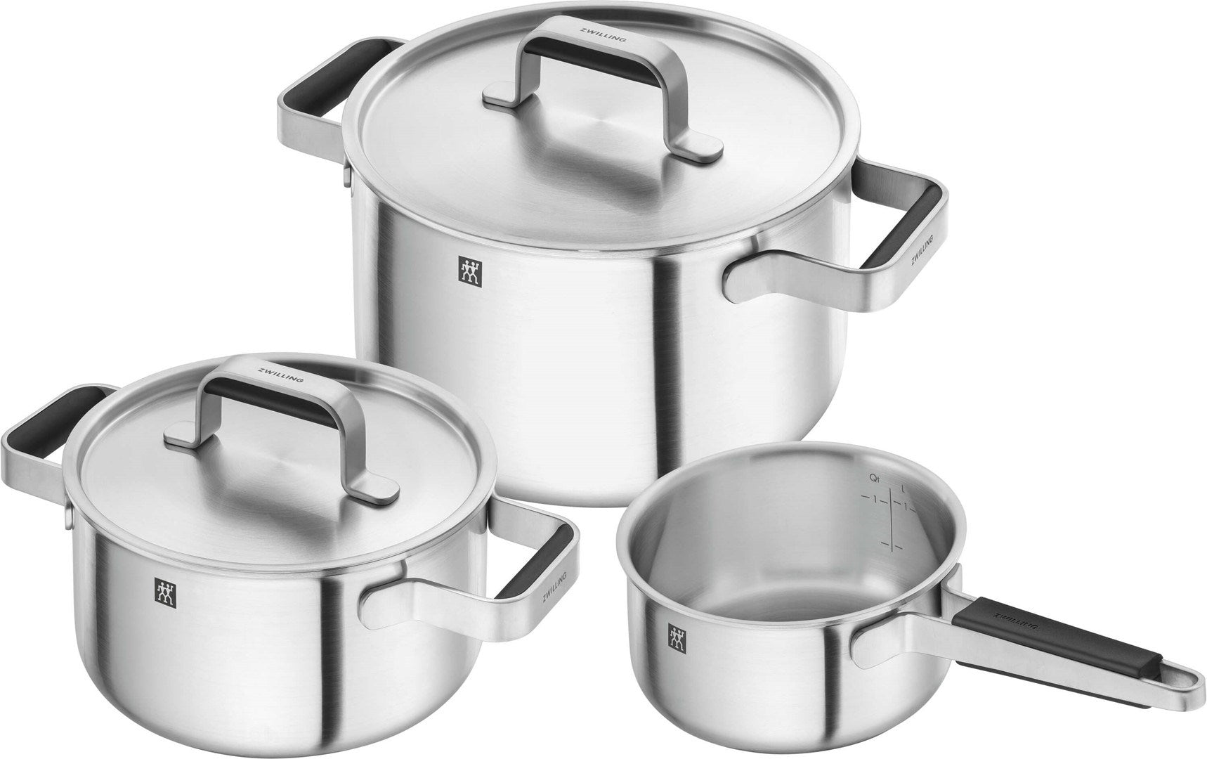 ZWILLING Pure Set of 3 Pots Stainless Steel