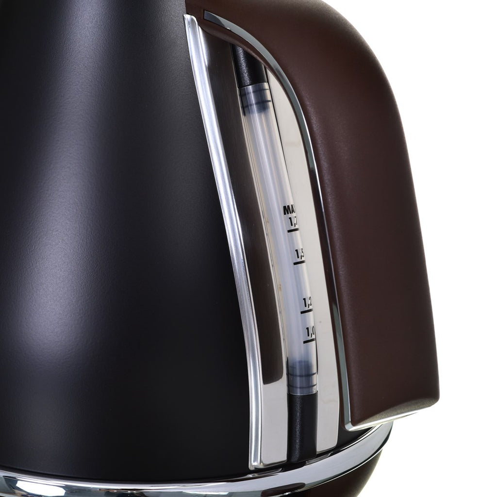 De'Longhi Kettle - KBOV2001.BK - 2000 W - 1.7 L - Matte Black/ Chocolate