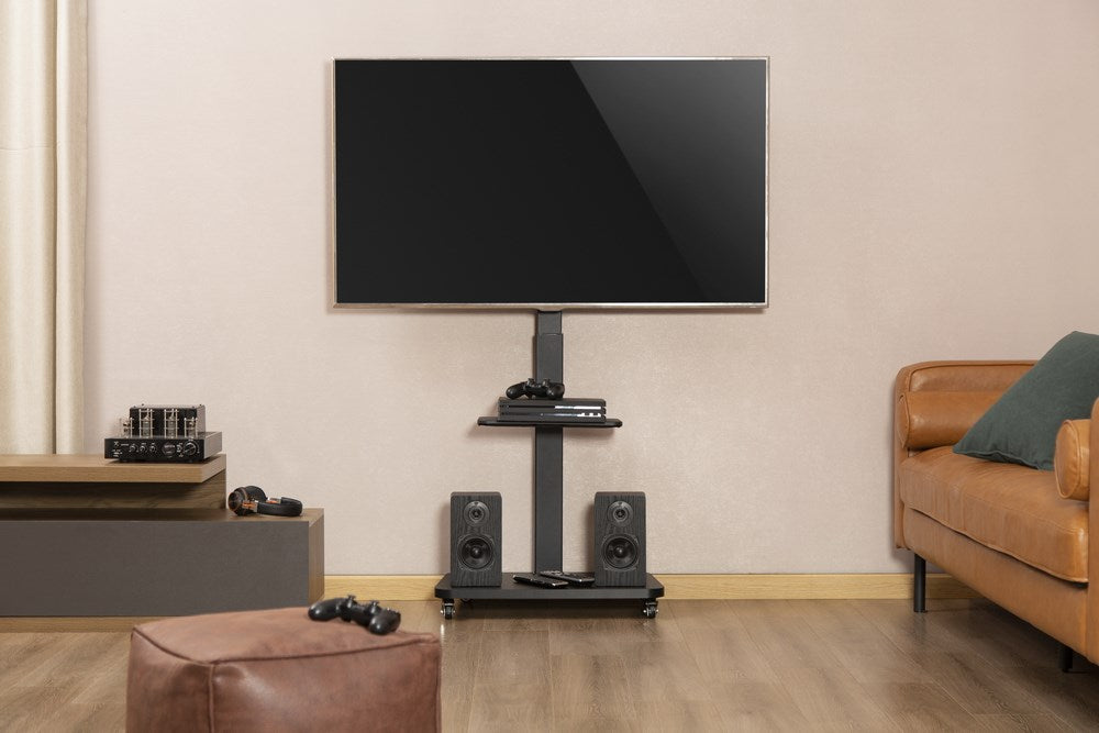 Gembird TVS-75S-02 TV floor stand with caster wheels  37  - 75   black