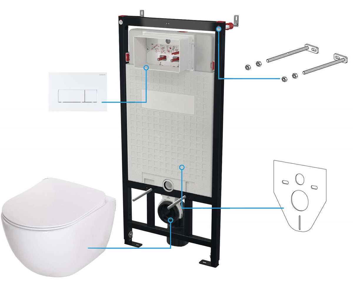deante Toilet Set 6-in-1 Concealed 1200x520x520 mm CDEA6ZPW