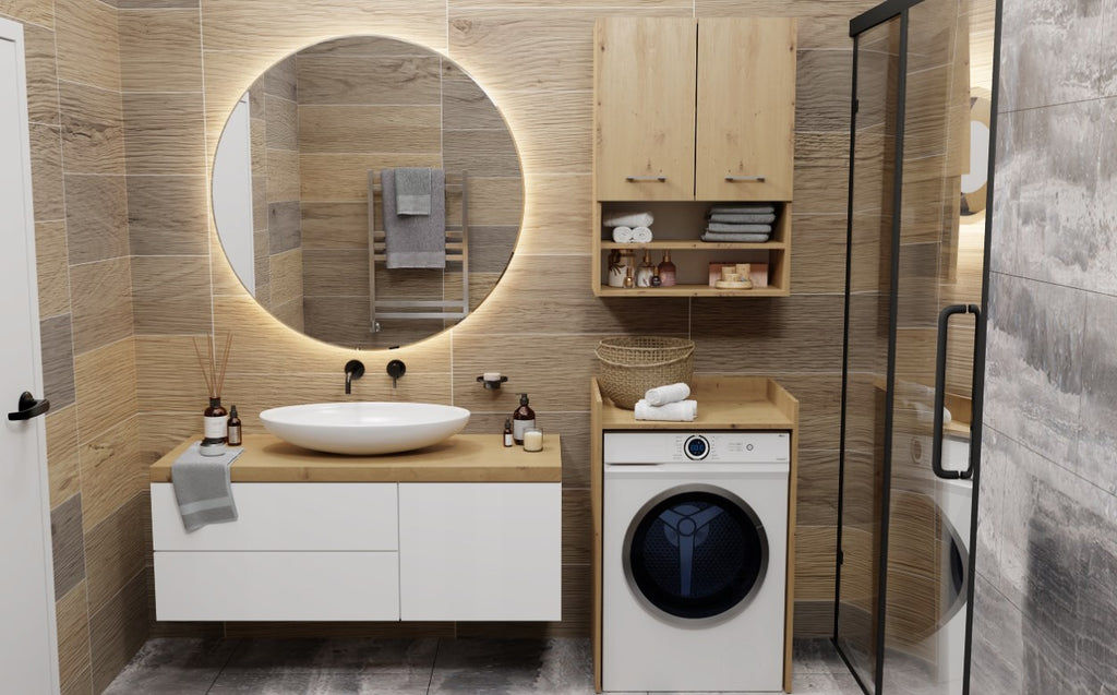 POLA NP ARTISAN Washing Machine Cabinet - Artisan Oak - Model: POLA NP
